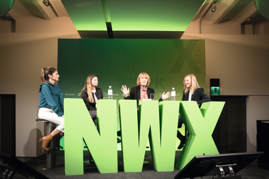 Prof. Dr. Christiane Funken (2. v. r.) auf einer Podiumsdiskussion zum Thema „Female Shift“ im Rahmen der Xing-NWX im März 2018 in Hamburg. Bild: Christian Mang