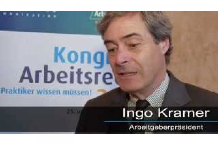 Arbeitgeberpräsident Kramer auf dem Kongress Arbeitsrecht 2014 