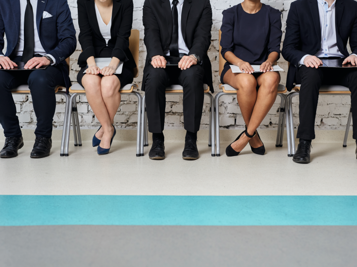 Business people waiting for job interview - human resources concept Bild: baranq/stock.adobe.com
