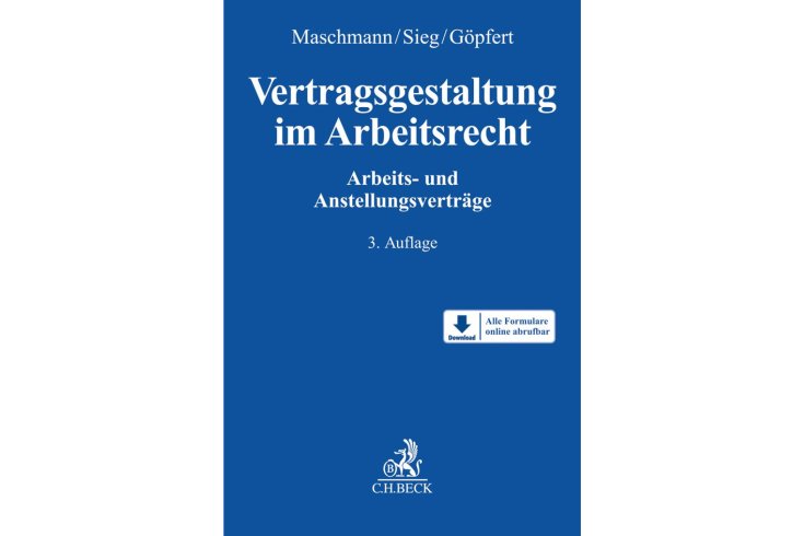 Cover „Vertragsgestaltung im Arbeitsrecht“ Bild: Verlag C. H. Beck
